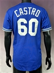 1996 Juan Castro Los Angeles Dodgers Pregame Royal Blue Jersey