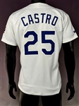 1997 Juan Castro Los Angeles Dodgers Home Jersey - With Jackie Robinson 50th Anniversary Patch
