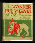 <em>Wizard of Oz</em> Signature Display Incl. First Edition <em>The Wonderful Wizard of Oz</em> with Judy Garland, Bert Lahr, Jack Haley, Ray Bolger, Margaret Hamilton and Buddy Ebsen (JSA)