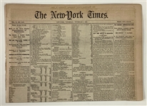 1860 <em>New York Times</em> with Election of Abraham Lincoln Headlines