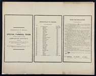 1865 Abraham Lincoln Special Funeral Train Timetable