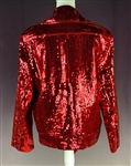Lisa Marie Presley Red Sequined Jacket from Designer Andre Van Pier - Plus Signed CD Booklet (Beckett Authentic)