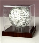 Astronaut Edgar Mitchell Signed Baseball-Sized Moon Replica (PSA/DNA)