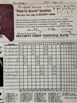 1965 Sandy Koufax Perfect Game Los Angeles Dodgers Program - Scored September 9, 1965!