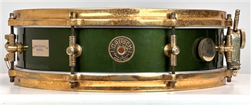 Gretsch 4x14 Max Roach Snare Drum in RARE Cadillac Nitron Green with 24k Gold Hardware