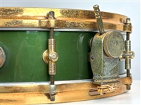Gretsch 4x14 Max Roach Snare Drum in RARE Cadillac Nitron Green with 24k Gold Hardware