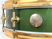 Gretsch 4x14 Max Roach Snare Drum in RARE Cadillac Nitron Green with 24k Gold Hardware