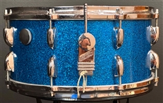 Gretsch 1950's Snare Drum Trio, 4x14, 5.5x14, 6.5x14 in BLUE Sparkle Finish