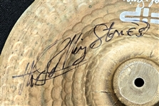 Charlie Watts Signed 18 UFIP Cymbal Used on 2006 Rolling Stones World Tour and Scorcese <em>Shine a Light</em> Documentary