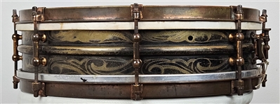 Ludwig 1920's 4x14 Black Beauty Snare Drum Owned by Papa Jo Jones and Several of the Most Prominent Drummers in History