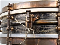 Ludwig 1920's 4x14 Black Beauty Snare Drum Owned by Papa Jo Jones and Several of the Most Prominent Drummers in History