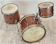 Larry Bunker's Gretsch 1950's Round Badge Drum Kit; 8x12, 14x14, 14x20; 3 ply shells; Copper Mist finish