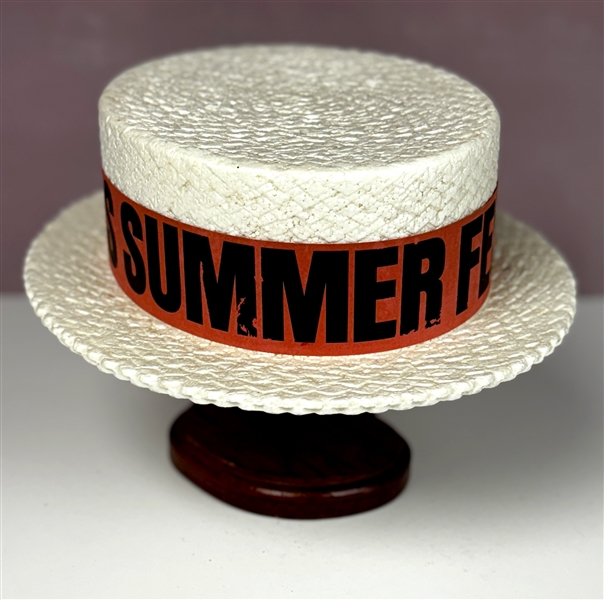 Early 1970s “Elvis Summer Festival / RCA” Styrofoam “Straw” Hat with Bright Red Band