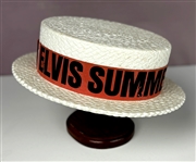 Early 1970s “Elvis Summer Festival / RCA” Styrofoam “Straw” Hat with Bright Red Band