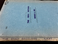 1952 <em>The Reno Brothers</em> Original “FINAL” Script for Elvis Presley’s First Film, <em>Love Me Tender</em>