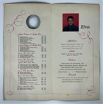 1969 Elvis Presley Las Vegas International Hotel Concert Menu