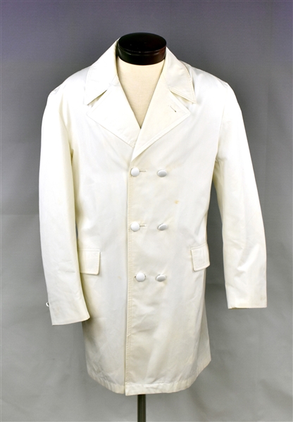 Elvis Presley Owned and Worn White Overcoat - Former Jimmy Velvet Collection
