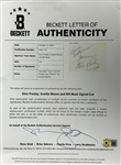 1955 Elvis Presley, Scotty Moore and Bill Black Signed Sheet in Framed Display (Beckett Authentic)