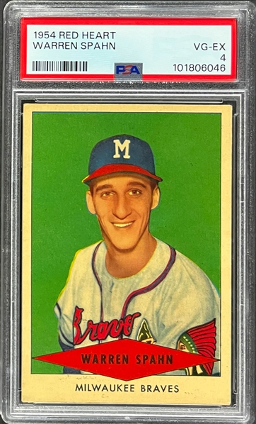 1952 Red Heart Warren Spahn - PSA VG-EX 4