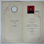 1969 Elvis Presley OPENING NIGHT Las Vegas International Hotel Concert Menu - RARE Priceless Version