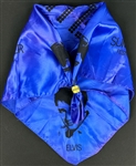 1970 Elvis Presley Souvenir Scarf “International/RCA Records” Deep Blue Style Plus Period Scarf Ring