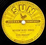 1954 Elvis Presley SUN 215 Records 78 RPM Single Milkcow Blues Boogie / You're a Heartbreaker