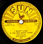 1954 Sun Records 210 78 RPM 10-Inch of Elvis Presley’s “Good Rockin’ Tonight” and “I Don’t Care if the Sun Don’t Shine”