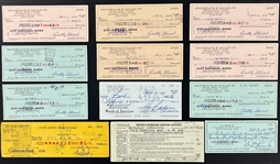 Hollywood Actors Signed Check Collection (55) Incl. Warren Beatty, Rod Steiger, Elizabeth Montgomery and Others
