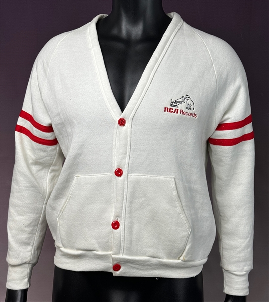 Joan Dearys RCA Records Cardigan Sweater Plus Signed Copy of 1981 "Not For Sale" LP <em>This is Elvis</em>