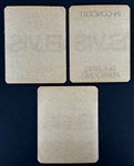 Three 1970's Elvis Presley Concert Rectangle Backstage Passes - Red, Yellow and Blue Variations