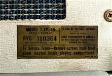 1956 Elvis Presley Enterprises RCA Victor Model 7-EP-45 Record Player - Larger Variation