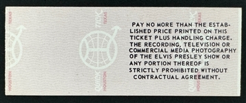 1977 Elvis Presley FULL Ticket for May 30, 1977, Concert in Asheville that Never WAS!