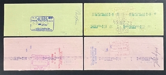 Carl Reiner and Rob Reiner Signed Check Collection (4) (Beckett Authentic)