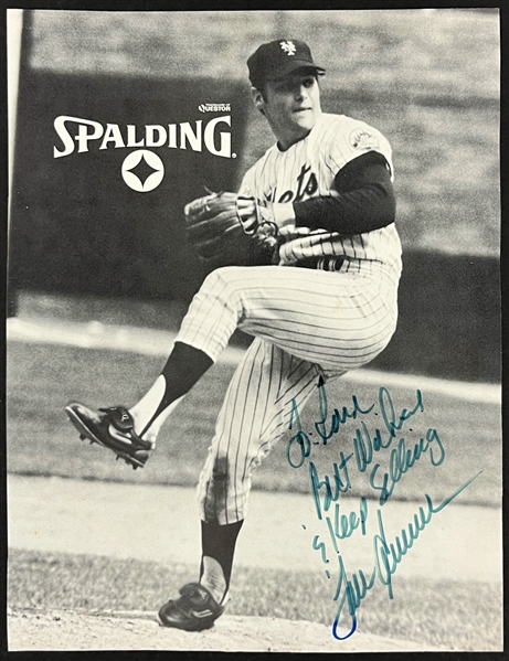 Tom Seaver Signed 8 x 10 Spalding Promo Photo (Beckett Authentic)