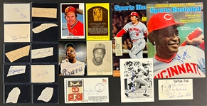 Baseball Hall of Famers Signed Collection (19) Incl. Hank Aaron and Others (Beckett Authentic)