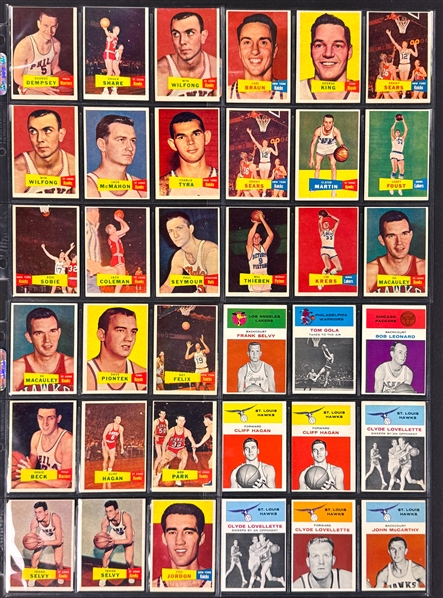 1957 topps and 1961 Fleer Basketball Card Collection (44)