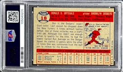 1957 Topps #18 Don Drysdale - PSA EX-MT 6